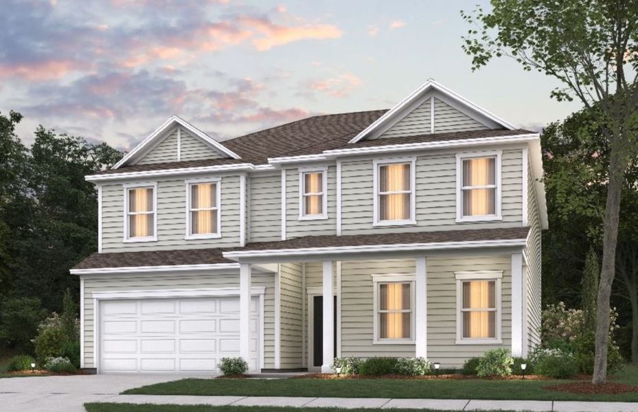 Representative exterior photo of a completed home built from the Mitchell by Pulte Homes in Monroe Preserve, Chapin, SC (Image 20). Representative exterior photo of a completed home built from the Mitchell by Pulte Homes in Monroe Preserve, Chapin, SC (Image 20).