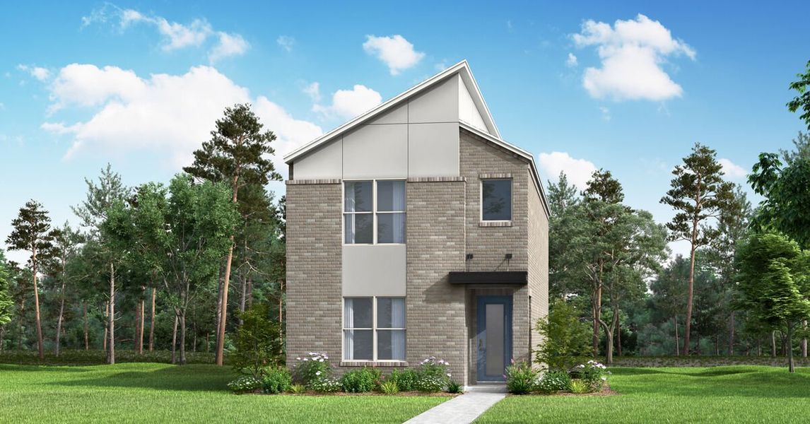 Representative exterior photo of a completed home built from the Myrtle by Mattamy Homes in Tenison Village at Buckner Terrace, Dallas, TX (Image 8). Representative exterior photo of a completed home built from the Myrtle by Mattamy Homes in Tenison Village at Buckner Terrace, Dallas, TX (Image 8).