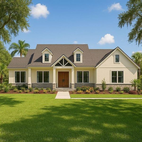 Front exterior of a new home in , Deland, FL, highlighting curb appeal (Image 1). Front exterior of a new home in , Deland, FL, highlighting curb appeal (Image 1).