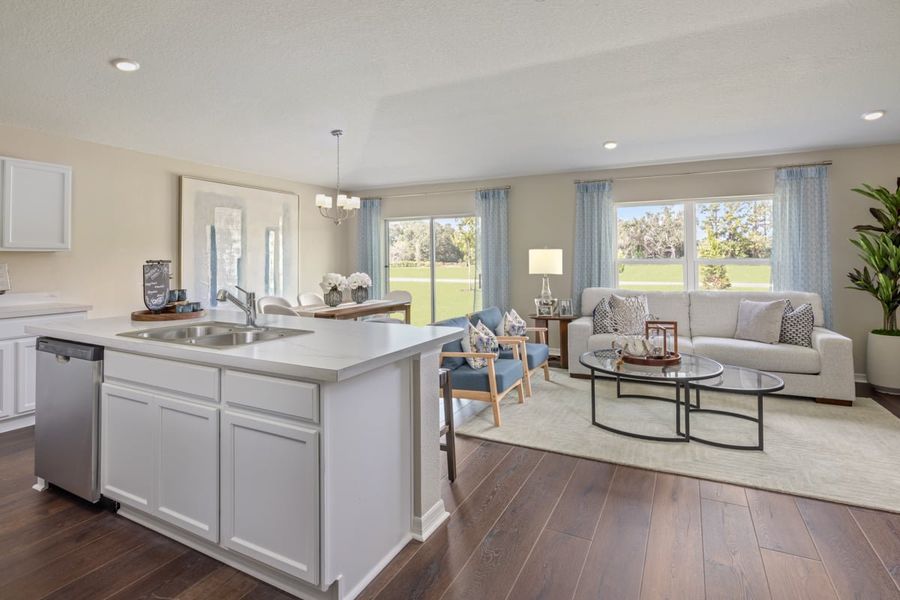 Representative furnished interior of a home built from the 1541 Modeled by KB Home in Woodland Oaks I, Brooksville (Image 5). Representative furnished interior of a home built from the 1541 Modeled by KB Home in Woodland Oaks I, Brooksville (Image 5).