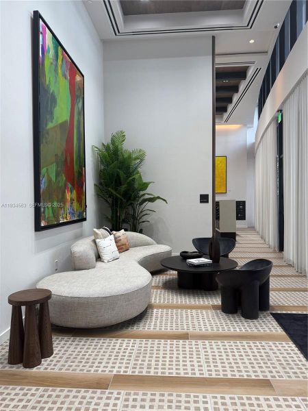 Furnished interior view inside a new home in , Miami (Image 10).