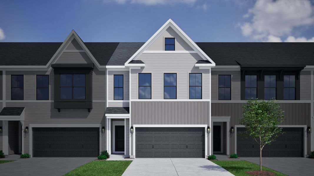 Representative exterior photo of a completed home built from the Moonflower - Vanguard Collection by Mungo Homes in Jessups Place, Greensboro, NC (Image 17). Representative exterior photo of a completed home built from the Moonflower - Vanguard Collection by Mungo Homes in Jessups Place, Greensboro, NC (Image 17).