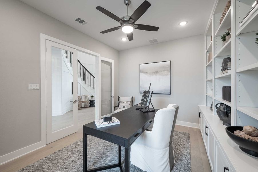Representative furnished interior of a home built from the Milan by Tri Pointe Homes in Dunham Pointe, Cypress (Image 66).