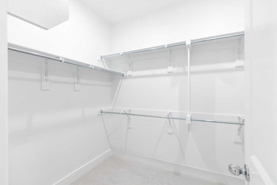 Representative Primary Closet - some options shown Representative Primary Closet - some options shown