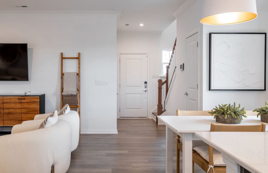 Representative furnished interior of a home built from the Harris by Pulte Homes in Parkside Crossing, Charlotte (Image 8).