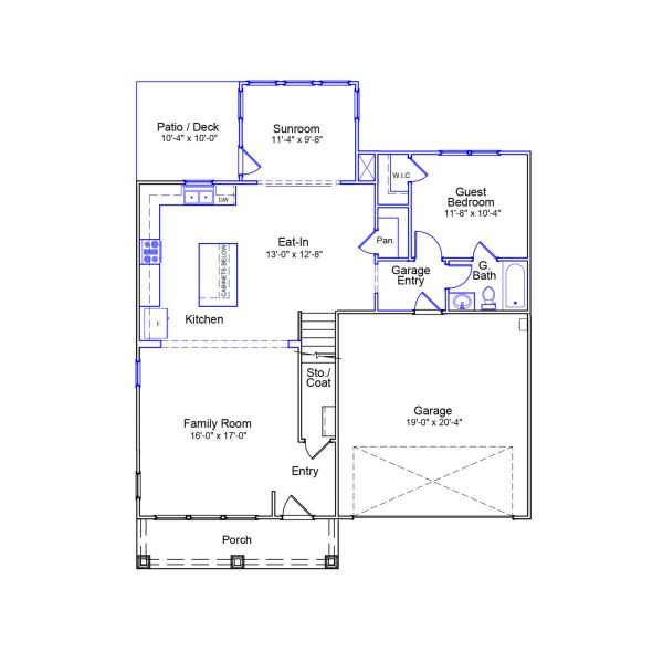 2D floor plan layout of this home in Grand Park, Leland, NC (Image 4). 2D floor plan layout of this home in Grand Park, Leland, NC (Image 4).