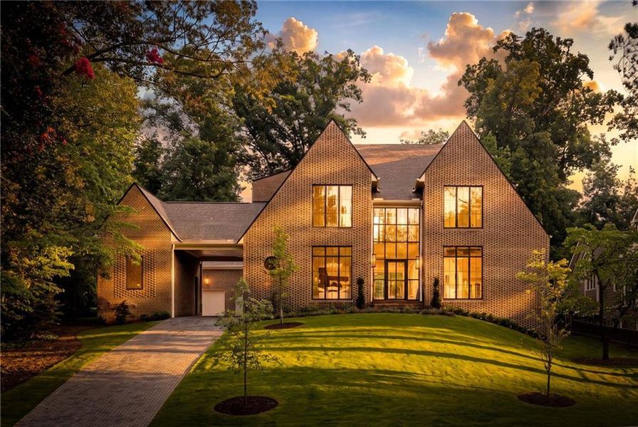 Front exterior of a new home in , Brookhaven, GA, highlighting curb appeal (Image 2). Front exterior of a new home in , Brookhaven, GA, highlighting curb appeal (Image 2).