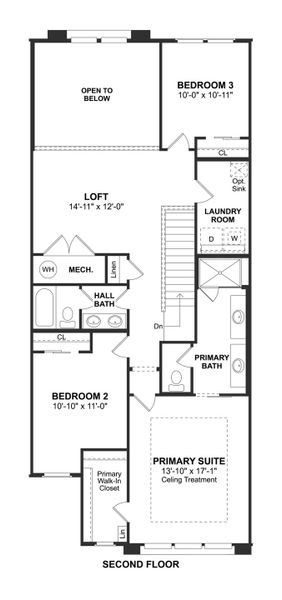 2D floor plan layout for the Sea Bright II by K. Hovnanian® Homes in Prestige on 64th, Phoenix, AZ (Image 4). 2D floor plan layout for the Sea Bright II by K. Hovnanian® Homes in Prestige on 64th, Phoenix, AZ (Image 4).