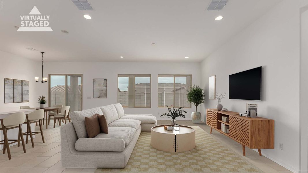 Furnished interior view inside a new home in Arroyo Seco - Hacienda, Buckeye (Image 6).