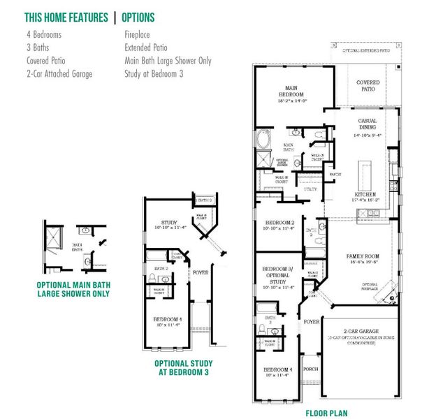 2D floor plan layout for the Middleton – 55′ Lot by Chesmar Homes in Attwater, Waller, TX (Image 3). 2D floor plan layout for the Middleton – 55′ Lot by Chesmar Homes in Attwater, Waller, TX (Image 3).