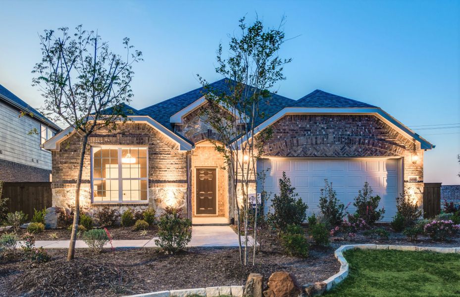 Exterior C model home with stone accents