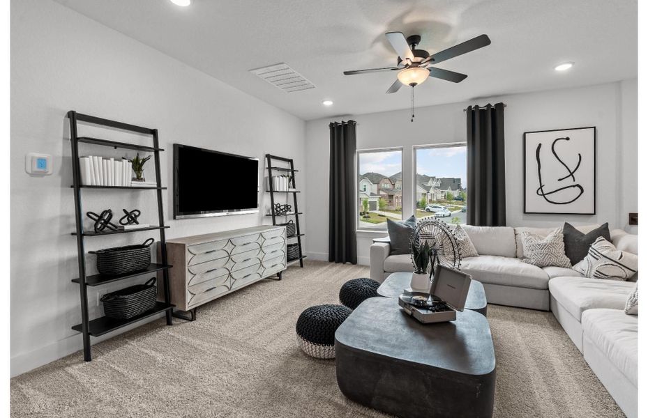 Furnished interior in a model home at Nopal Valley in San Antonio (Image 8).