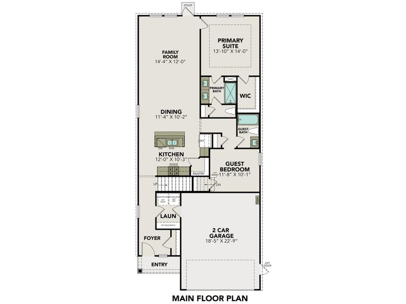 2D floor plan layout for the The San Marcos E by Davidson Homes LLC in Hannah Heights, Seguin, TX (Image 3).