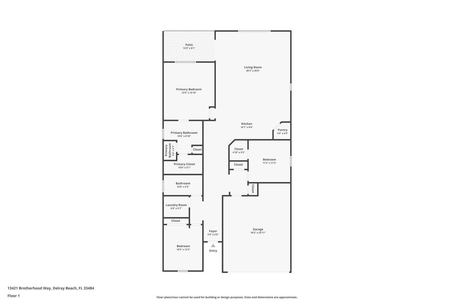 2D floor plan layout of this home in , Delray Beach, FL (Image 3). 2D floor plan layout of this home in , Delray Beach, FL (Image 3).