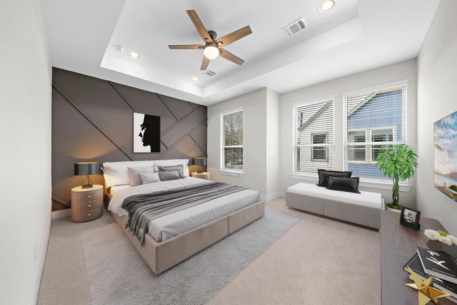 Furnished interior view inside a new home in , Houston (Image 9).