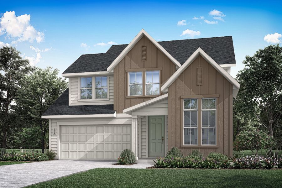 Representative exterior photo of a completed home built from the Sage by Tri Pointe Homes in The Retreat at Harvest, Argyle, TX (Image 18).