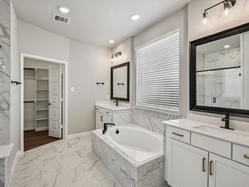 Furnished interior view inside a new home in Pinewood Trails - Luxe Series, Atascocita (Image 9). Furnished interior view inside a new home in Pinewood Trails - Luxe Series, Atascocita (Image 9).