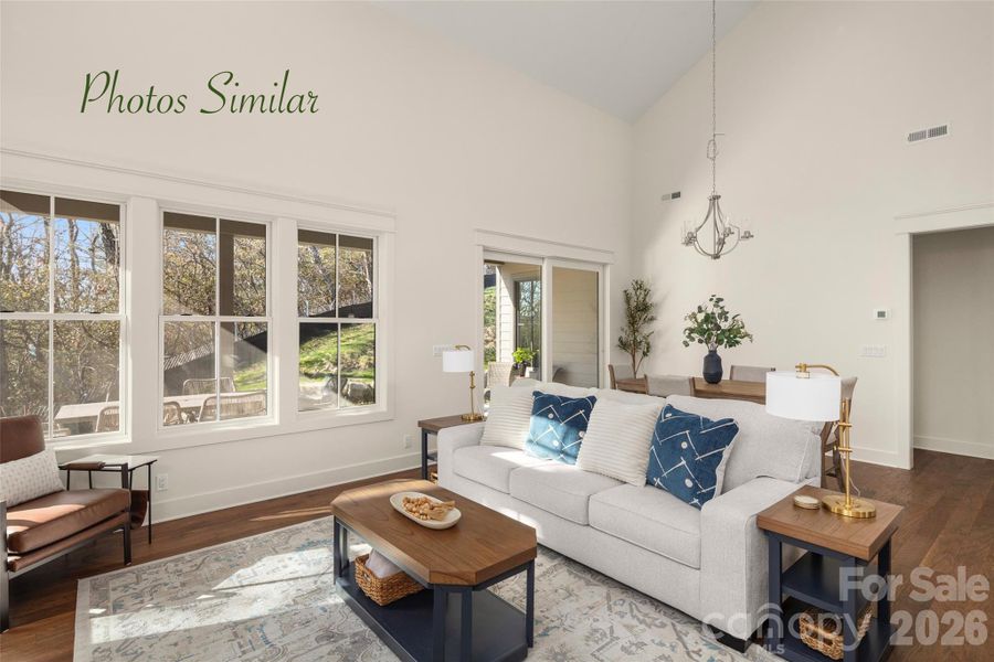 Furnished interior view inside a new home in , Hendersonville (Image 6).