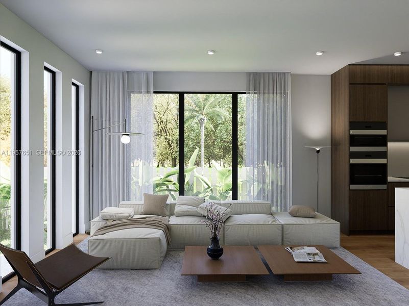 Furnished interior view inside a new home in , Hollywood (Image 6).