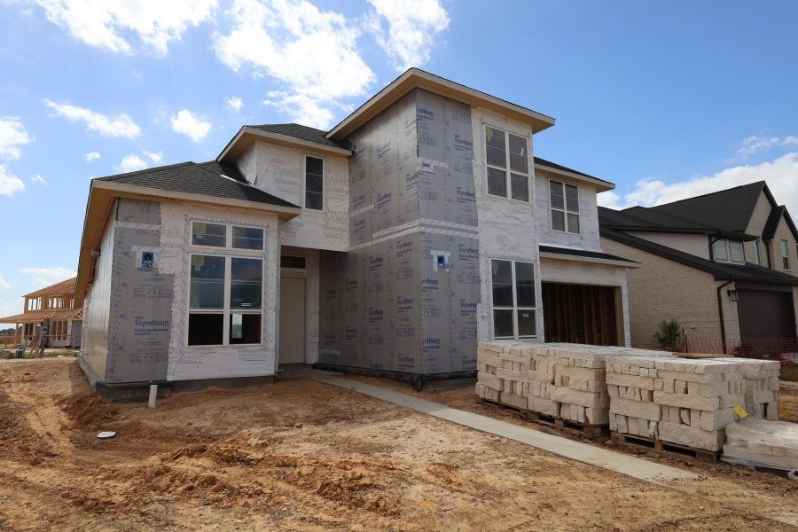 In-progress construction of a new home in Dunham Pointe, Cypress, TX (Image 16).