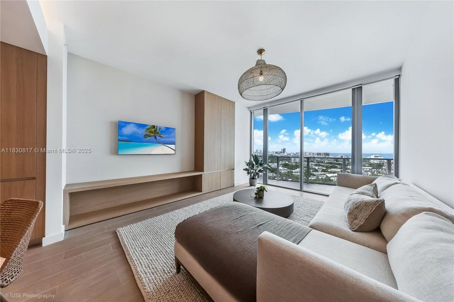 Furnished interior view inside a new home in Five Park, Miami Beach (Image 7). Furnished interior view inside a new home in Five Park, Miami Beach (Image 7).