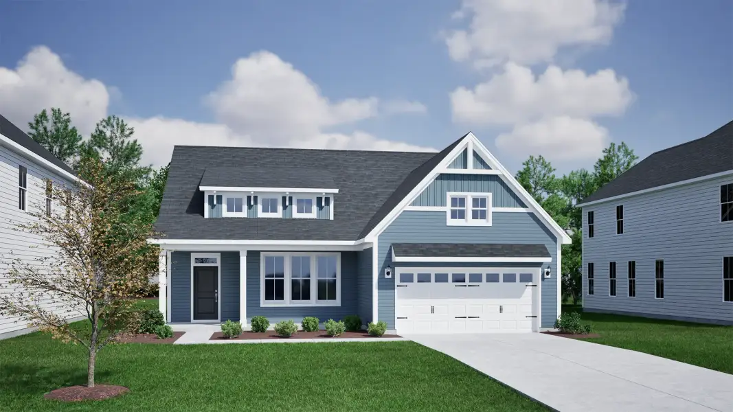 Representative exterior photo of a completed home built from the Cumberland - Vanguard Collection by Mungo Homes in Halford Grove, Chesnee, SC (Image 19).
