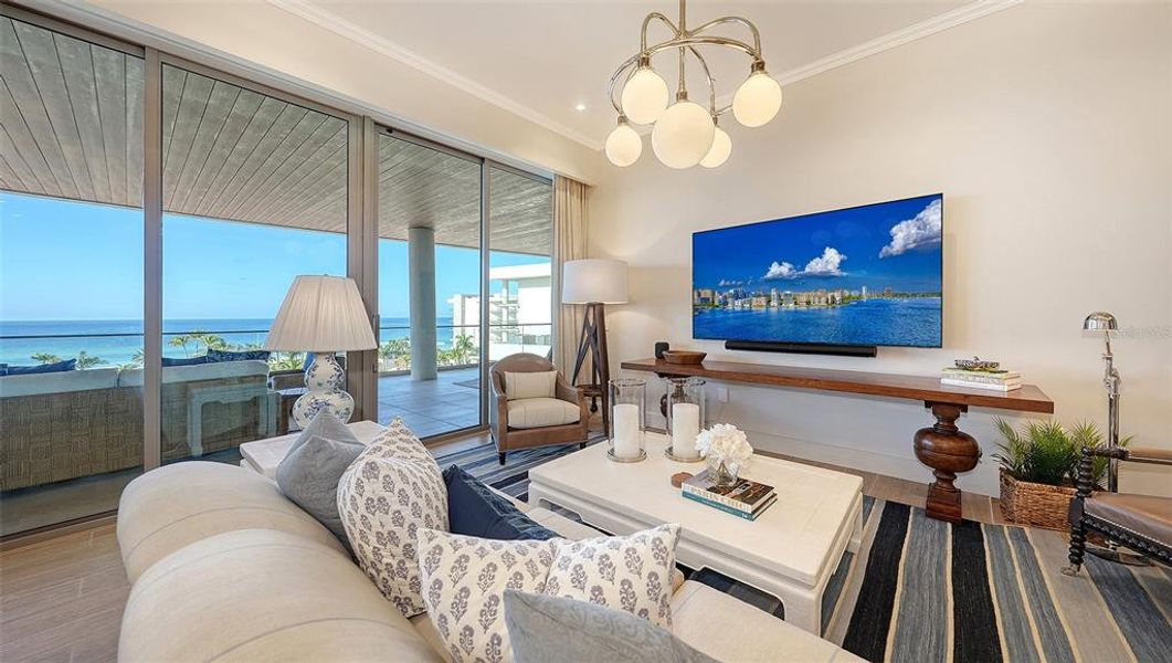 Furnished interior view inside a new home in , Longboat Key (Image 14). Furnished interior view inside a new home in , Longboat Key (Image 14).