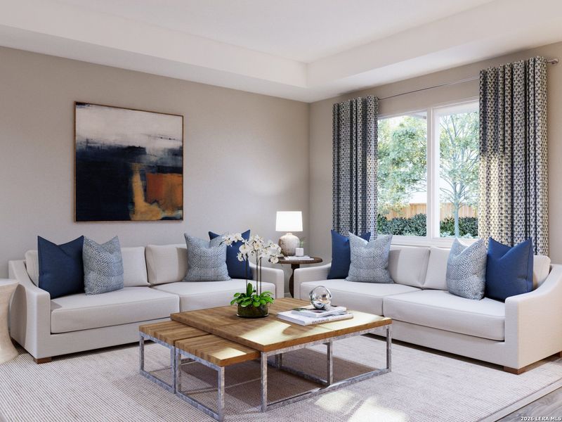 Furnished interior view inside a new home in Cinco Lakes, San Antonio (Image 8).