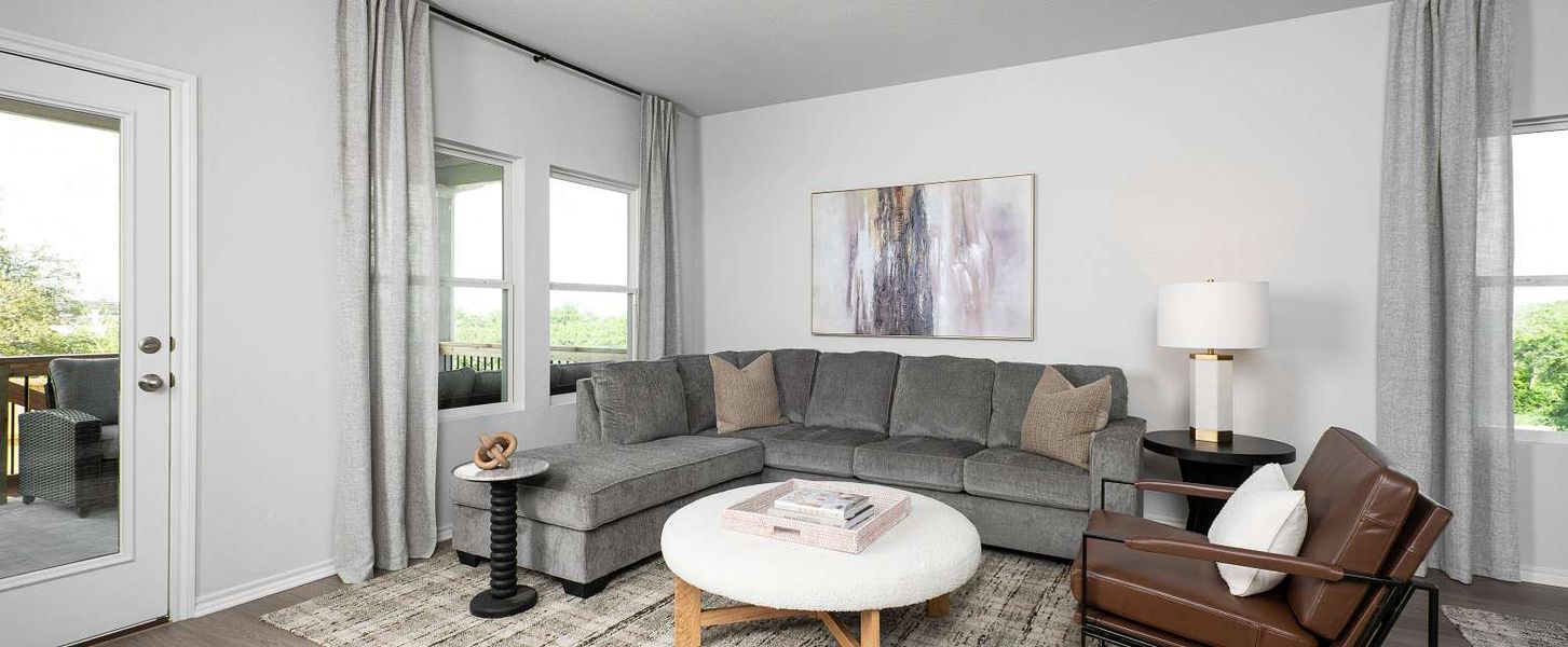 Representative furnished interior of a home built from the Alyssa by Ashton Woods in Nopal Valley, San Antonio (Image 8). Representative furnished interior of a home built from the Alyssa by Ashton Woods in Nopal Valley, San Antonio (Image 8).