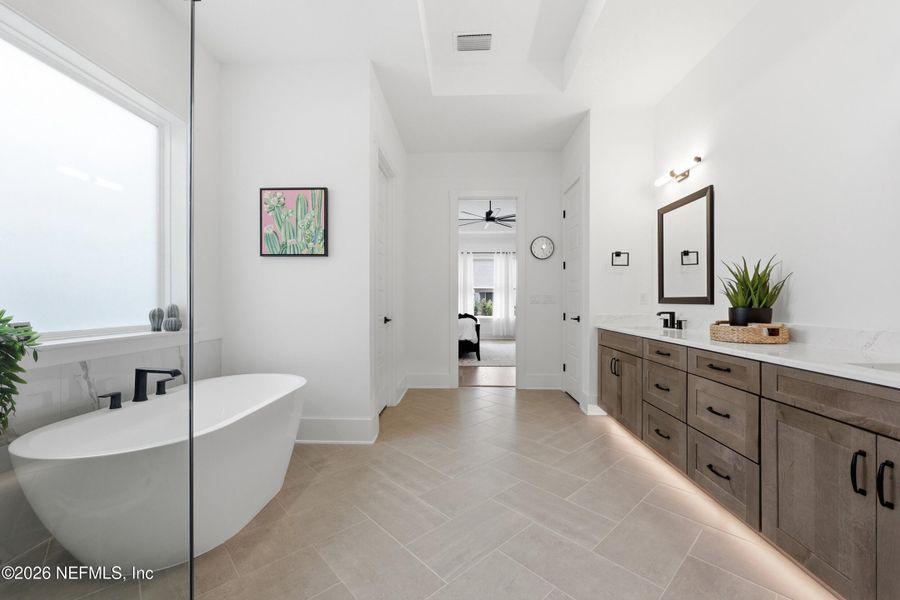 Furnished interior view inside a new home in Seven Pines 70' Rear Entry, Jacksonville (Image 53).