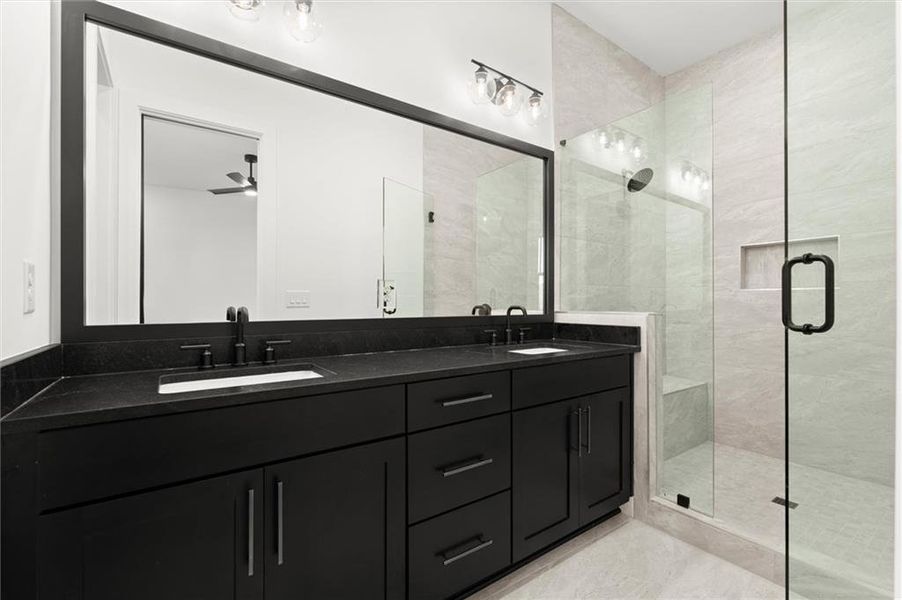 Furnished interior view inside a new home in , Alpharetta (Image 11).