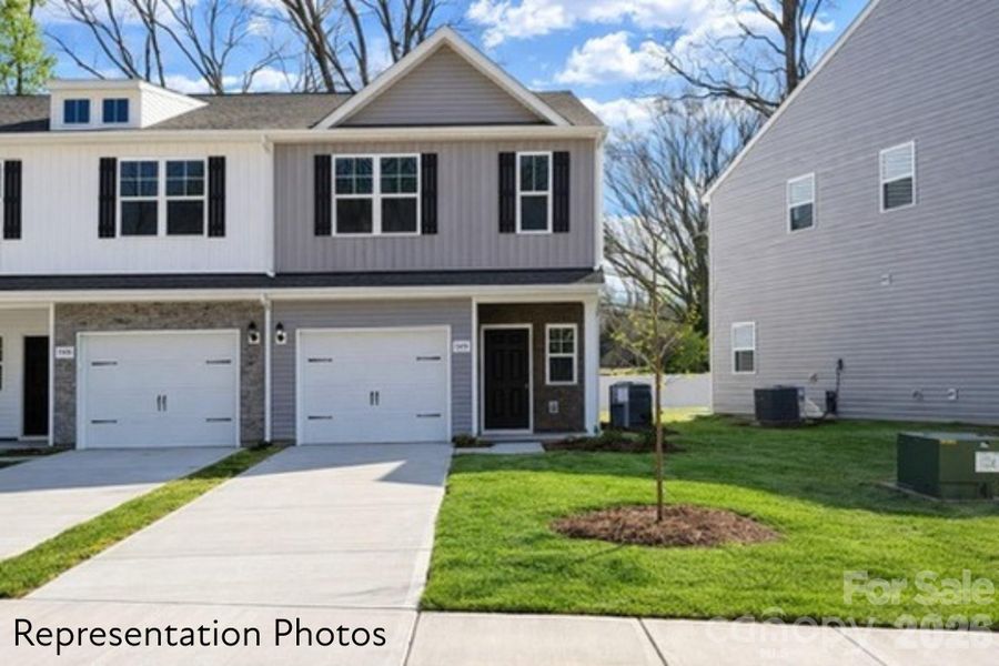 Front exterior of a new home in , Charlotte, NC, highlighting curb appeal (Image 1). Front exterior of a new home in , Charlotte, NC, highlighting curb appeal (Image 1).