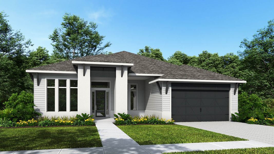 Representative exterior photo of a completed home built from the 2547F by Perry Homes in Reserve at Berry Bay, Wimauma, FL (Image 3).