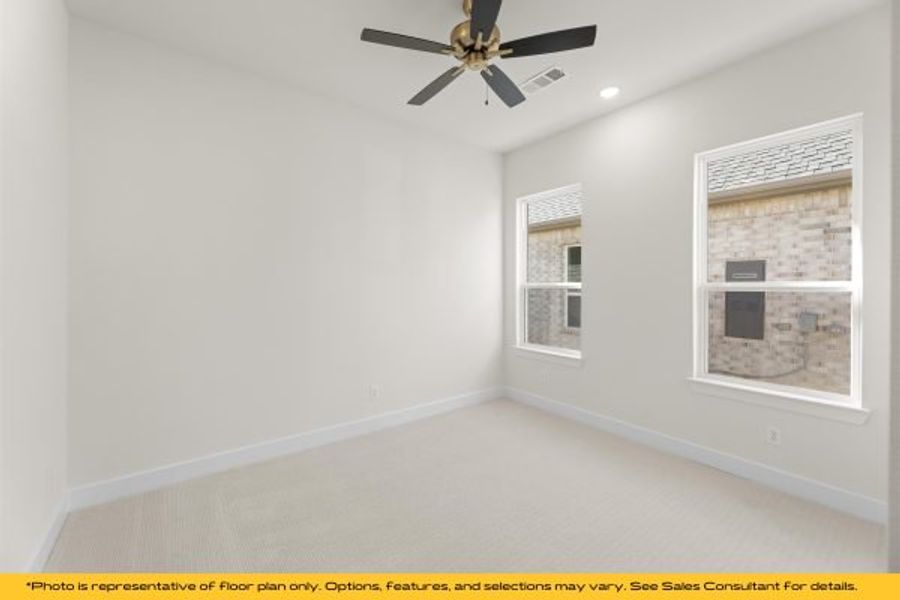 Representative unfurnished interior of a home built from the The Cayman by Stonefield Homes in The Highlands, Rockwall (Image 96).