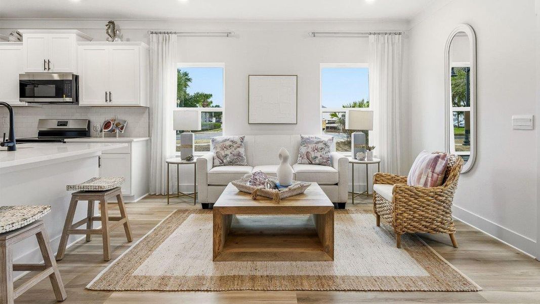 Furnished interior view inside a new home in Palm Street Townhomes, Destin (Image 9).