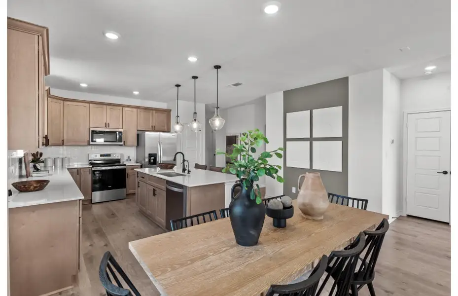 Furnished interior in a model home at Nopal Valley in San Antonio (Image 21).