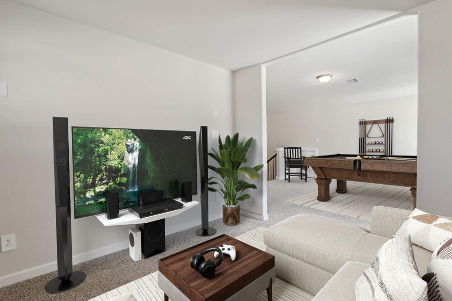 Furnished interior view inside a new home in Landing Meadows - Premier Series, New Caney (Image 9).