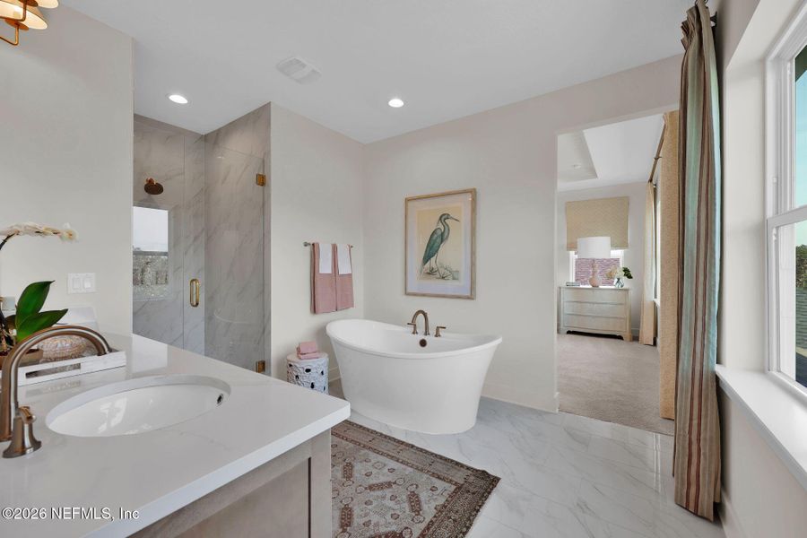 Furnished interior view inside a new home in Mariposa at EverRange 40' Series, Jacksonville (Image 43).