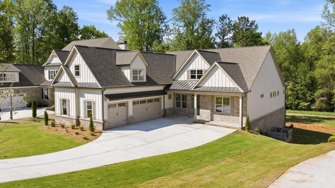 Front exterior of a new home in , Jefferson, GA, highlighting curb appeal (Image 35).