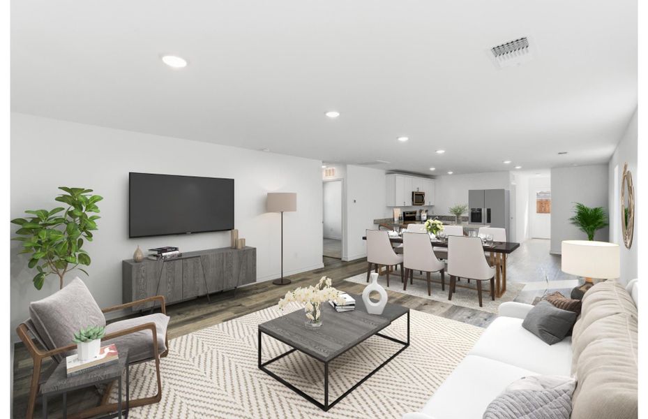 Furnished interior view inside a new home in Vista Real, Converse (Image 6).