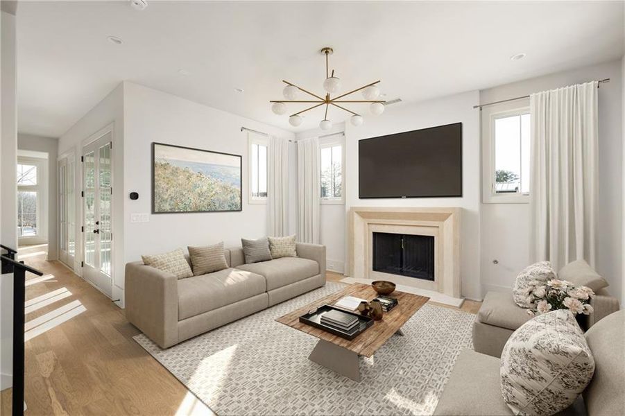 Furnished interior view inside a new home in , Chattahoochee Hills (Image 9).
