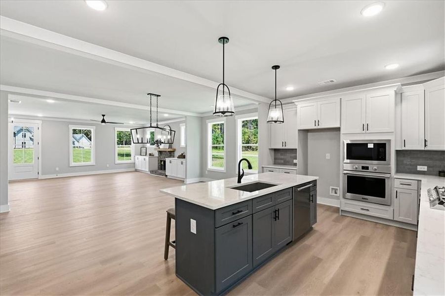 Furnished interior view inside a new home in , Monroe (Image 12).