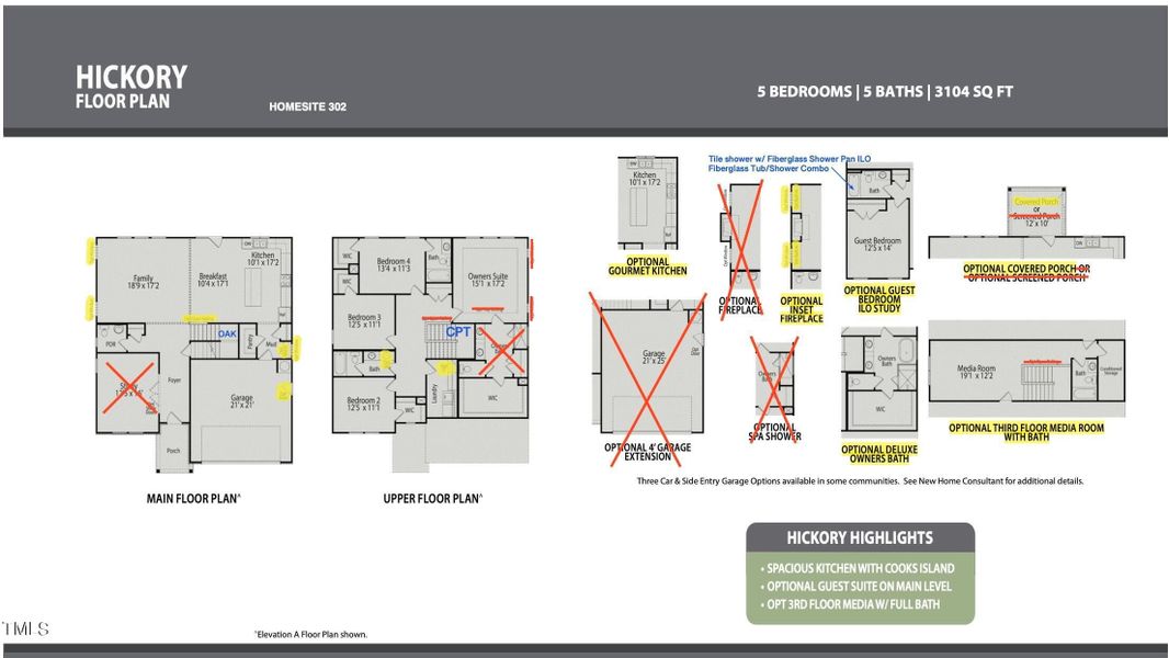 2D floor plan layout of this home in Glenmere, Knightdale, NC (Image 8). 2D floor plan layout of this home in Glenmere, Knightdale, NC (Image 8).