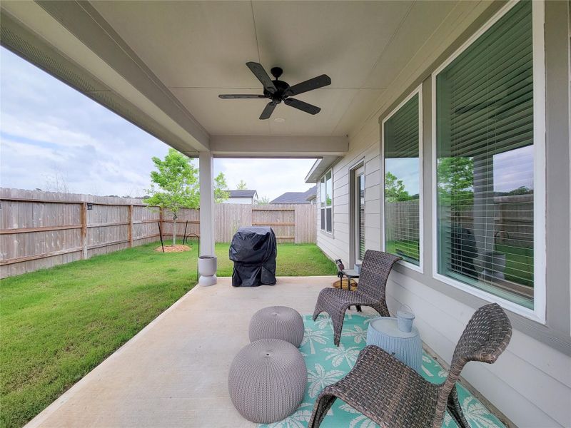 spacious patio to relax and entertain