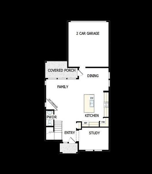 2D floor plan layout of this home in Painted Tree Woodland West – Village, McKinney, TX (Image 3).