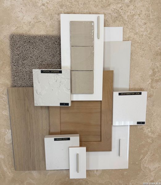 Sample of building materials used in homes in Jordan's Ranch, San Antonio (Image 29).