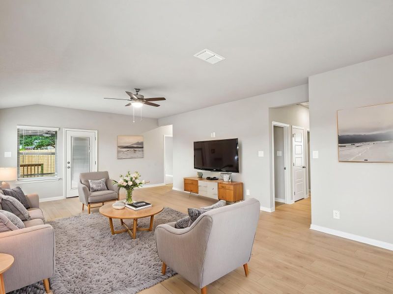 Furnished interior view inside a new home in Royal Crest, San Antonio (Image 6).
