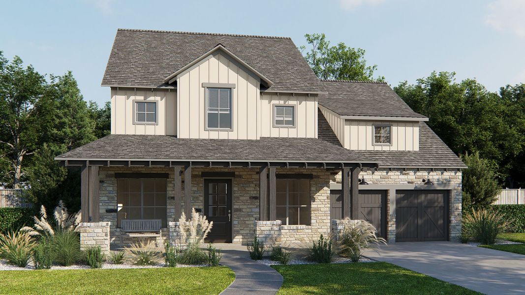 Representative exterior photo of a completed home built from the 523A by Britton Homes in The Tribute, The Colony, TX (Image 7).