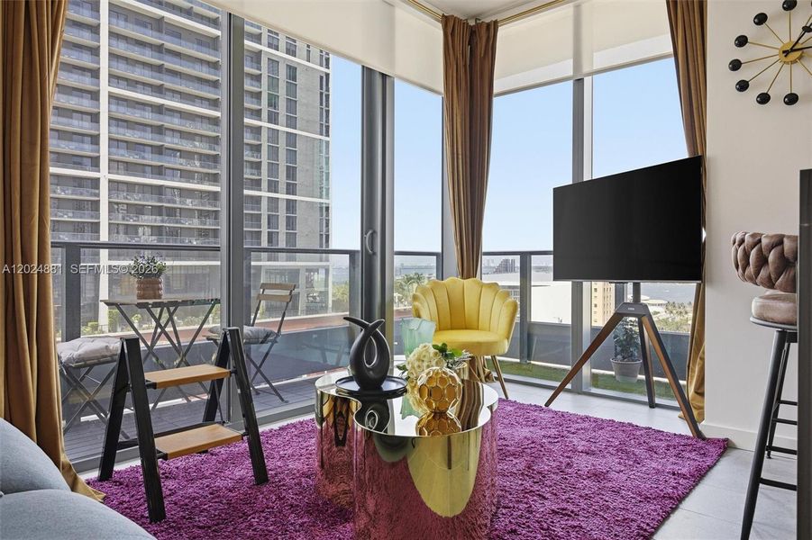 Furnished interior view inside a new home in , Miami (Image 56). Furnished interior view inside a new home in , Miami (Image 56).