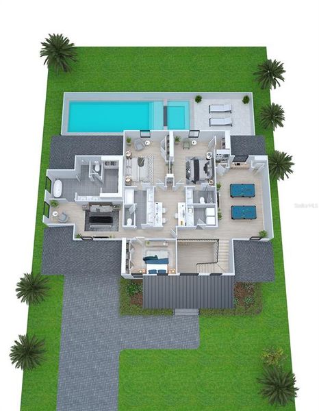 2D floor plan layout of this home in , Tampa, FL (Image 3).